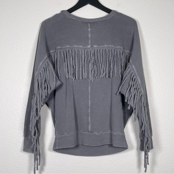Sam & Lavi Fringe Waffle Knit Pullover - Picture 1 of 6